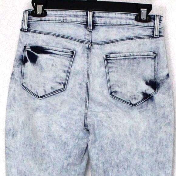 L'Agence Highline High Rise Calypso Skinny Jean Size 25 Shark Bite Acid Wash - Picture 6 of 7
